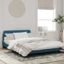 Estructura de cama con cabecero terciopelo azul 140x190 cm de , Camas y somieres - Ref: Foro24-373176, Precio: 156,28 €, Desc...