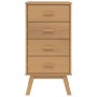 Mesita de noche OLDEN madera maciza de pino marrón de , Mesitas de noche - Ref: Foro24-358585, Precio: 105,46 €