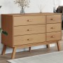 OLDEN Nachttisch aus massivem braunem Kiefernholz von , Schubladen - Ref: Foro24-358591, Preis: 176,91 €, Rabatt: %
