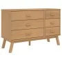 OLDEN bedside table solid brown pine wood by , Drawers - Ref: Foro24-358591, Price: 208,69 €, Discount: %