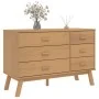 OLDEN bedside table solid brown pine wood by , Drawers - Ref: Foro24-358591, Price: 208,69 €, Discount: %