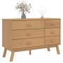 OLDEN Nachttisch aus massivem braunem Kiefernholz von , Schubladen - Ref: Foro24-358591, Preis: 176,91 €, Rabatt: %