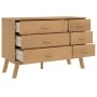OLDEN bedside table solid brown pine wood by , Drawers - Ref: Foro24-358591, Price: 208,69 €, Discount: %