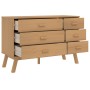 OLDEN Nachttisch aus massivem braunem Kiefernholz von , Schubladen - Ref: Foro24-358591, Preis: 176,91 €, Rabatt: %