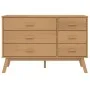 OLDEN bedside table solid brown pine wood by , Drawers - Ref: Foro24-358591, Price: 208,69 €, Discount: %