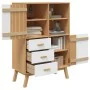 OLDEN sideboard solid pine wood brown and white 85x43x125 cm by , Sideboards - Ref: Foro24-358617, Price: 303,15 €, Discount: %