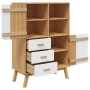 OLDEN Sideboard aus massivem Kiefernholz braun und weiß 85x43x125 cm von , Sideboards - Ref: Foro24-358617, Preis: 309,08 €, ...