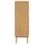 OLDEN sideboard solid pine wood brown and white 85x43x125 cm by , Sideboards - Ref: Foro24-358617, Price: 303,15 €, Discount: %