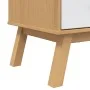OLDEN sideboard solid pine wood brown and white 85x43x125 cm by , Sideboards - Ref: Foro24-358617, Price: 303,15 €, Discount: %