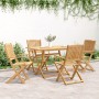 Folding garden chairs 4 pcs acacia wood 57.5x54.5x90 cm by , Garden chairs - Ref: Foro24-365742, Price: 193,45 €, Discount: %
