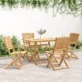 Klappbare Gartenstühle 4 Stück Akazienholz 57,5x54,5x90 cm von , Gartenstühle - Ref: Foro24-365742, Preis: 197,77 €, Rabatt: %