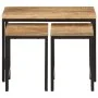 Stapelbare Tische, 3-teilig, aus massivem, rauem Mangoholz und Eisen von , Seitentische - Ref: Foro24-372731, Preis: 59,56 €,...