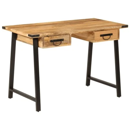 Desk with drawers solid mango wood and iron 105x55x70cm by , Office chairs - Ref: Foro24-372733, Price: 222,16 €, Discount: %