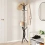 Black powder coated iron coat rack 176 cm by , Hat and coat racks - Ref: Foro24-377083, Price: 32,50 €, Discount: %