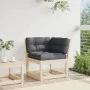 Corner garden sofa with pine wood cushions 73x73x78 cm by , Outdoor sofas - Ref: Foro24-844684, Price: 85,49 €, Discount: %