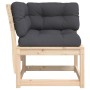 Eckgartensofa mit Kiefernholzkissen 73x73x78 cm von , Outdoor-Sofas - Ref: Foro24-844684, Preis: 86,24 €, Rabatt: %