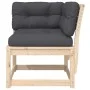 Corner garden sofa with pine wood cushions 73x73x78 cm by , Outdoor sofas - Ref: Foro24-844684, Price: 85,49 €, Discount: %