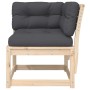 Eckgartensofa mit Kiefernholzkissen 73x73x78 cm von , Outdoor-Sofas - Ref: Foro24-844684, Preis: 86,24 €, Rabatt: %