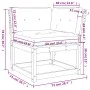 Eckgartensofa mit Kiefernholzkissen 73x73x78 cm von , Outdoor-Sofas - Ref: Foro24-844684, Preis: 85,49 €, Rabatt: %