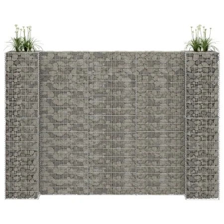 H-shaped gabion planter steel wire 260x40x200 cm by vidaXL, Pots and planters - Ref: Foro24-145665, Price: 135,12 €, Discount: %