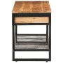 Banco zapatero de madera maciza de acacia y hierro 110x35x45 cm de , Zapateros y organizadores de calzado - Ref: Foro24-37274...