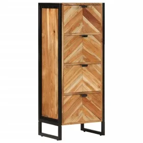 Badezimmerschrank aus massivem Akazienholz und Eisen, 40 x 30 x 100 cm von , Badezimmermöbel - Ref: Foro24-372746, Preis: 269...