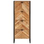 Badezimmerschrank aus massivem Akazienholz und Eisen, 40 x 30 x 100 cm von , Badezimmermöbel - Ref: Foro24-372746, Preis: 275...