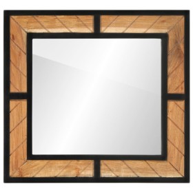 Espejo de baño de madera maciza de acacia 60x1x55 cm