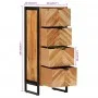 Mueble de baño madera maciza de acacia y hierro 40x30x100 cm de , Muebles de baño - Ref: Foro24-372746, Precio: 269,49 €, Des...