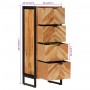 Solid acacia wood and iron bathroom furniture 40x30x100 cm by , Bathroom furniture - Ref: Foro24-372746, Price: 275,20 €, Dis...
