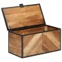 Aufbewahrungsbox aus massivem Akazienholz und Eisen, 60 x 30 x 30 cm von , Organisation und Aufbewahrung - Ref: Foro24-372752...