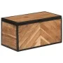 Aufbewahrungsbox aus massivem Akazienholz und Eisen, 60 x 30 x 30 cm von , Organisation und Aufbewahrung - Ref: Foro24-372752...