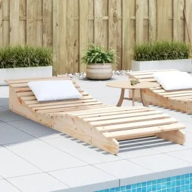 Solid pine wood lounger 205x70x31.5 cm by , Loungers - Ref: Foro24-832580, Price: 94,79 €, Discount: %