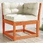 Garden corner sofa and brown pine wood cushions 73x73x78 cm by , Outdoor sofas - Ref: Foro24-844686, Price: 100,84 €, Discoun...