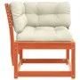 Garden corner sofa and brown pine wood cushions 73x73x78 cm by , Outdoor sofas - Ref: Foro24-844686, Price: 100,84 €, Discoun...
