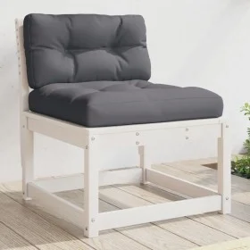 Garden sofa with solid white pine wood cushions by , Outdoor sofas - Ref: Foro24-844690, Price: 82,24 €, Discount: %