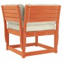 Sofá esquinero jardín y cojines madera pino marrón 73x73x78 cm de , Sofás de exterior - Ref: Foro24-844686, Precio: 113,15 €,...