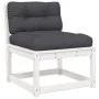 Gartensofa mit massiven Kissen aus weißem Kiefernholz von , Outdoor-Sofas - Ref: Foro24-844690, Preis: 82,24 €, Rabatt: %