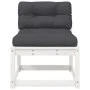 Gartensofa mit massiven Kissen aus weißem Kiefernholz von , Outdoor-Sofas - Ref: Foro24-844690, Preis: 82,24 €, Rabatt: %