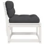 Gartensofa mit massiven Kissen aus weißem Kiefernholz von , Outdoor-Sofas - Ref: Foro24-844690, Preis: 82,24 €, Rabatt: %