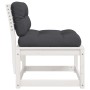 Gartensofa mit massiven Kissen aus weißem Kiefernholz von , Outdoor-Sofas - Ref: Foro24-844690, Preis: 82,97 €, Rabatt: %