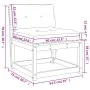 Gartensofa mit massiven Kissen aus weißem Kiefernholz von , Outdoor-Sofas - Ref: Foro24-844690, Preis: 82,24 €, Rabatt: %