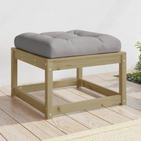 Garden stool with pine impregnated wood cushions by , Outdoor sofas - Ref: Foro24-844703, Price: 56,65 €, Discount: %