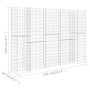 H-förmiger Gabionen-Pflanzkasten aus Stahldraht, 260 x 40 x 200 cm von vidaXL, Töpfe und Pflanzgefäße - Ref: Foro24-145665, P...