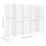 H-shaped gabion planter steel wire 260x40x200 cm by vidaXL, Pots and planters - Ref: Foro24-145665, Price: 135,12 €, Discount: %