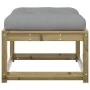 Garden stool with pine impregnated wood cushions by , Outdoor sofas - Ref: Foro24-844703, Price: 55,82 €, Discount: %