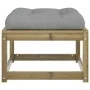 Garden stool with pine impregnated wood cushions by , Outdoor sofas - Ref: Foro24-844703, Price: 55,82 €, Discount: %