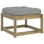 Garden stool with pine impregnated wood cushions by , Outdoor sofas - Ref: Foro24-844703, Price: 55,82 €, Discount: %