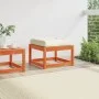 Taburete de jardín con cojines madera maciza pino marrón cera de , Sofás de exterior - Ref: Foro24-844701, Precio: 61,07 €, D...