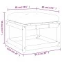 Garden stool with pine impregnated wood cushions by , Outdoor sofas - Ref: Foro24-844703, Price: 55,82 €, Discount: %